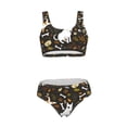 thumbnail image 5 of Kdxio Bones And Leaves for Womens High Waisted Bikini Top Sports Style Two Piece Bathing Suits, 5 of 5
