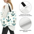thumbnail image 3 of Fotbe Anchors And Shells Bolsa Tote Estética de Lona con Estampado para Mujer - Bolsa Reutilizable de Hombro Casual para Vacaciones, Compras, Trabajo y Gimnasio, 3 of 8