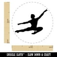 thumbnail image 2 of Male Ballet Dancer Jumping Man Boy Self-Inking Rubber Stamp Ink Stamper - Green Ink - Medium 1 Inch, 2 of 7
