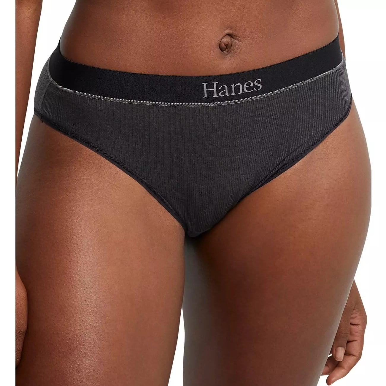Hanes Originals Women's Underwear Ribbed Hi-Cut, 3-Pack