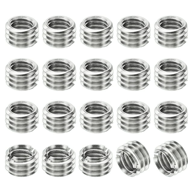 Unique Bargains Adaptateurs de Filetage Manchon Réducteur Écrou 20 Pcs M8x1.25 Mâle à M6x1 Femelle Réparation Insert Écrou 5mm