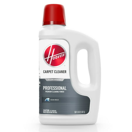 Hoover Prime Professional Carpet Cleaner Solution, Ocean Breeze Scent for Carpet & Upholstery, High Concentration, Professional-Grade, AH31959, 50 oz.