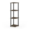 thumbnail image 1 of Furinno 12078CWN/BK Furinno Turn-N-Tube 4-Tier Corner Display Rack Multipurpose Shelving Unit, Columbia Walnut/Black, 1 of 6