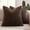 Chocolate, variant on Pack of 2 Faux Fur Sherpa Throw Pillow Covers, 18 x 18 Inch Soft Fuzzy Sheepskin Fleece Pillow Cases for Couch Bed Living Room Decoration