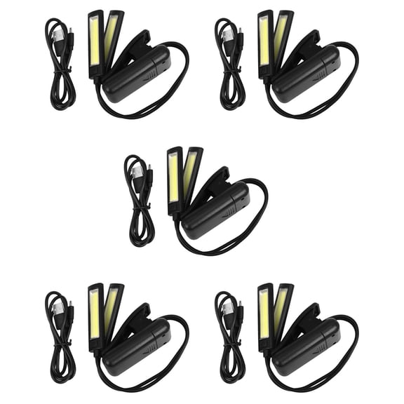 5X Music Stand Light Clip on LED Lamp - No Flicker, 6 Levels of Brightness - Also for Book Reading, Orchestra,5 * Eye protection table lamp,black