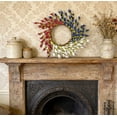 thumbnail image 4 of Patriotic Artificial Flower Wreath, Red, White, Blue Decor with Bow, Stars for Memorial Day, 4th of July, Veterans Day, Holiday Home and Door Decoration, 4 of 8