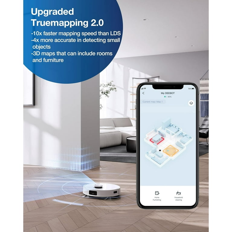 ECOVACS　エコバックス DEEBOT T10 PLUS 未開封新品未使用品 Pre-Owned ECOVACS DEEBOT T10 Plus Robot Vacuum and Mop Combo with