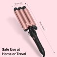 thumbnail image 7 of DAN Technology 3 Barrel Hair Curling Iron,Dual Voltage 1 inch Ceramic Hair Waver Hair Crimper Fast Heat,Rose gold, 7 of 7