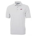 thumbnail image 2 of Men's Cutter & Buck Gray New Mexico State Aggies Big & Tall Team Logo Virtue Eco Pique Stripe Recycled Polo, 2 of 3