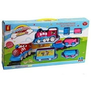 Dazzling Toys Girls Train Set - Motorized Engine, Railroad Cart