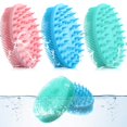 thumbnail image 1 of 3 cepillos exfoliantes de silicona para el cuerpo y el champú 2 en 1 cepillo de silicona para el cuerpo del baño cepillo 3 colores, rosa, verde, azul WD.WDQZL Ropa, 1 of 7