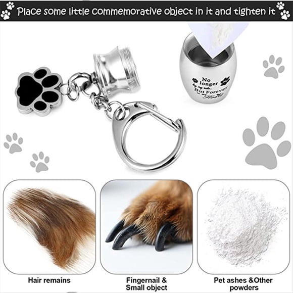 Paquete de 4 Urnas para Mascotas, , Urnas para Mascotas para Perros, Recuerdo de Cenizas, Urnas PequeñAs de Acero Inoxidable para Mascotas, para Perros, Cenizas de Gatos