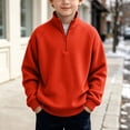 thumbnail image 7 of Bixock Toddler Boys Half Zip Sweatshirts Long Sleeve Tops Crew Neck Pullover Top Solid Color Casual Sweatshirt Warm Soft Breathable Daily Wear Boys Clothings, 7 of 7