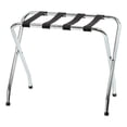 thumbnail image 2 of IRIS USA Steel Folding Foldable Luggage Rack Suitcase Stand Shelf, Space Saving for Guest Room, Bedroom, Hotel, Holds up to 110 lbs, Chrome Silver, 2 of 8