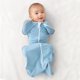 thumbnail image 3 of Love to Dream Saco de dormir para bebé Swaddle Up Cotton 1.0 TOG, Brazos arriba, Cremallera doble, Recién nacido 5-8.5 lbs, Azul polvo(S), 3 of 4