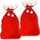 thumbnail image 1 of Hotte de Père Noël - 2 Grand Sac Cadeau de Noel Rouge en Velour S, 1 of 5