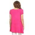 thumbnail image 4 of Women's Solid Casual Short Sleeve Loose Fit pockets Knit Tunic Top S-3XL, 4 of 4