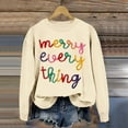 thumbnail image 4 of XIAOCHA Christmas Crew Neck Sweatshirt for Women Loose Colorful Letter Pullover Tops Casual Holiday Parties Sweatshirts, 4 of 6