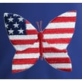 thumbnail image 3 of Womens Patriotic Butterfly USA Flag Patch Moisture-Wicking Polo Shirt, Extra-Small Aquamarine, 3 of 5