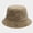 Khaki, variant on Unisex Washed Cotton Bucket Hat Dog Embroidery Vintage Wide Brim Sun Hat
