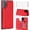 Red, variant on HCTian Phone Case for Samsung Galaxy Note 10 Plus Note10+ 5G Wallet Cover with Screen Protector and Leather RFID Credit Card Holder Stand Cell Note10 + Notes 10+ Ten Not S10 10Plus Women