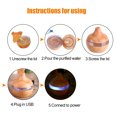 thumbnail image 4 of Herwey Air Purifier, Aroma Humidifier, USB LED Touch Wood Grain Air Humidifier Purifier Oil Diffuser 300ml, 4 of 9