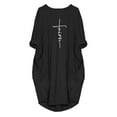 thumbnail image 4 of Jmters Women's Faith Printed Oversize T-Shirt Dress Causal Loose with Pockets, 4 of 4