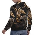 thumbnail image 6 of Naloa Vintage Metal Dragon Men's Casual Hooded Collar Drawstring Hoodies Pullover Sweatshirts Casual Long Sleeve Shirts-4X-Large, 6 of 7