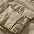 thumbnail image 4 of hoksml Men's Multi Pockets Cargo Shorts Solid Color Casual Button Zipper Classic Outdoor Hiking Shorts, 4 of 9