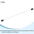 thumbnail image 3 of Clear Rigid Tube Round Plastic Tubing with Black Rubber Cap, 305mm/ 12 Inch Length, 4mmx5mm/0.16"x0.2", 2 Set, 3 of 7