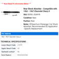 thumbnail image 2 of Rear Shock Absorber - Compatible with 1962 - 1967 Chevy Chevy II 1963 1964 1965 1966, 2 of 2