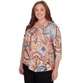 thumbnail image 3 of Alfred Dunner Womens Plus-Size  Watercolor Paisley Crew Neck Top, 3 of 6