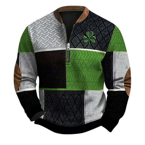 2025 St. Patrick's Day Mens Hoodies Pullover Sweatshirt