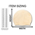 thumbnail image 2 of Unfinished Wood Plain Swim Cap Shape - Craft - up to 46" DIY 3" / 1/8", 2 of 3