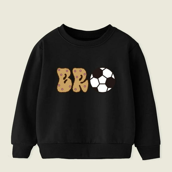 Bnwani Toddler Sweatshirt Boys Crew Neck Long Sleeve Fall Warm Sweatshirt Printed Pullover