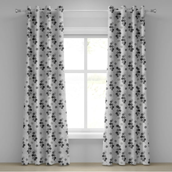 Ambesonne Modern Grommet Curtain, Sketchy Lines Stripes, 50" x 120", Charcoal Grey
