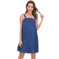 thumbnail image 3 of Topcobe Women' s Sleeveless Towel Bath Robe with Pocket for Ladies, S-2XL Blue, 3 of 6