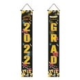 thumbnail image 4 of Graduation Hanging Banner, Graduation Porch Sign Backdrop Congrats Graduation Party Decorations for Home School Wall Door Yard Apartment (Black, Gold and White), 4 of 4