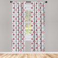 thumbnail image 2 of Ambesonne Floral Curtains, Digital Flowers Like Blossom, Pair of 28"x95", Blush and Soft Blue, 2 of 4