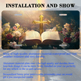 thumbnail image 3 of 1 Pcs 2D Flat License Plate Covers & Frames, Open Bible with For Decorative Front, Waterproof For Decoration Aluminum License Plate Covers & Frames Cover For Men Women, 12" X 6", 3 of 7
