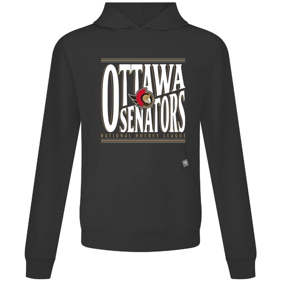 Men's Levelwear  Black Ottawa Senators Relay Powerhouse Pullover Hoodie