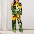 thumbnail image 2 of Yiaed Not All Who Wander Are Lost Print Pajamas Women's Long Sleeve Sleepwear Soft Button Down Loungewear Pjs Lounge Set Nightwear Womens Pajama Pants-Small, 2 of 7