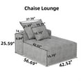 thumbnail image 5 of Demi Bonn 56" Modern Oversized Modular Sectional Sofa for Living Room, Chenille Fabric Couch with Cushion, 2 Plush Pillows, No Assembly Needed, Gray, 5 of 6