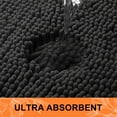 thumbnail image 4 of Smiry Bathroom Rugs Sets 2 Piece, Soft Absorbent Chenille Bath Rug Set, Non Slip Machine Washable Shaggy Bath Mats for Tub, Shower, and Floor (30x20+24x16, Black), 4 of 7