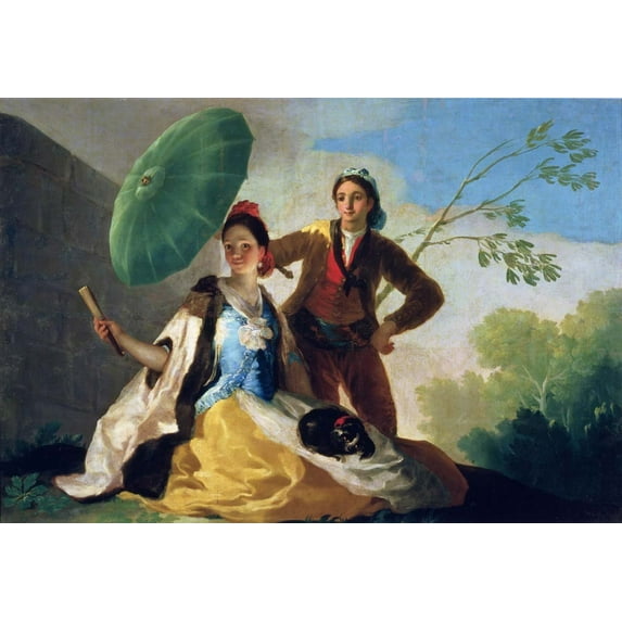 Goya "The Parasol" (1777) Glossy Poster