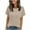 Beige, variant on ameIAEA Women Tops Summer Sweaters Short Sleeve Crewneck Shirts Dressy Casual Business Blouses