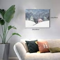 thumbnail image 2 of Balery Watercolor Winter Landscape For Christmas Pattern Canvas Decorative Picture – 30x40in Premium Wall Art, Modern Canvas Print for Home Decor（Horizontal）, 2 of 6