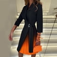 thumbnail image 2 of Flare Dress for Women Midi Summer Dresses for Women Summer Midi Dresses for Women Women Elegant Evening Dress Fashion Pinstripe Midi Dress Formal Gowns And Evening Dresses plus Size Gowns with Jackets, 2 of 4