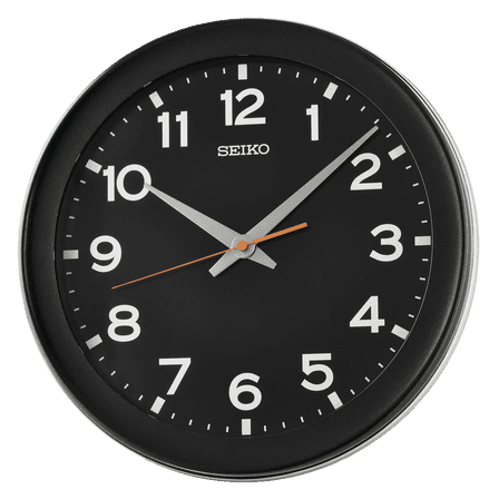 Seiko Carter Wall Clock, Black