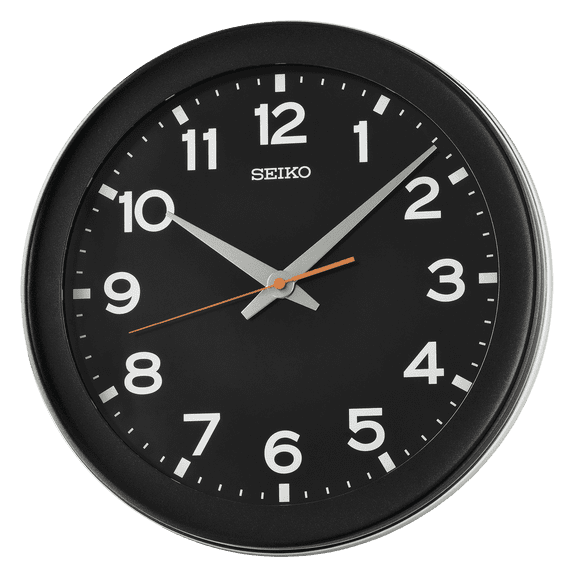 Seiko Carter Wall Clock, Black